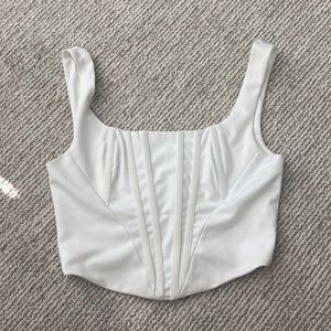 Amazon white corset top